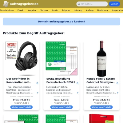 Screenshot auftragsgeber.de