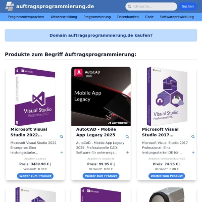 Screenshot auftragsprogrammierung.de