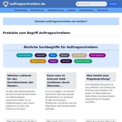 Screenshot auftragsschreiben.de