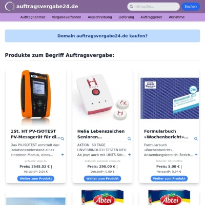 Screenshot auftragsvergabe24.de