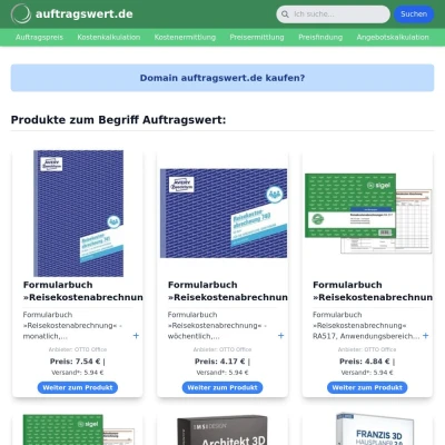 Screenshot auftragswert.de
