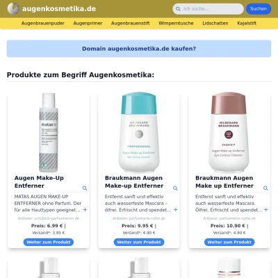 Screenshot augenkosmetika.de