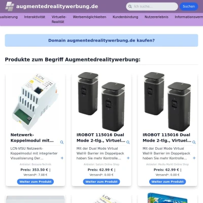 Screenshot augmentedrealitywerbung.de