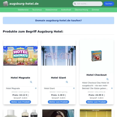 Screenshot augsburg-hotel.de