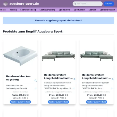 Screenshot augsburg-sport.de