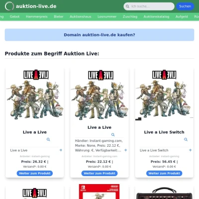 Screenshot auktion-live.de