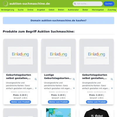 Screenshot auktion-suchmaschine.de