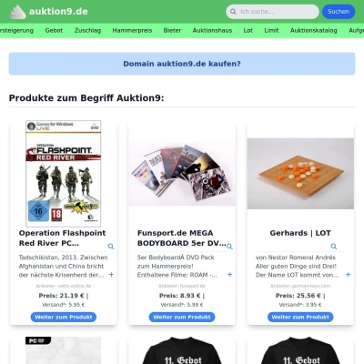 Screenshot auktion9.de