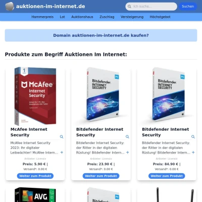 Screenshot auktionen-im-internet.de