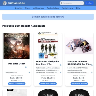 Screenshot auktionist.de