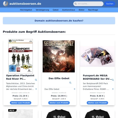 Screenshot auktionsboersen.de