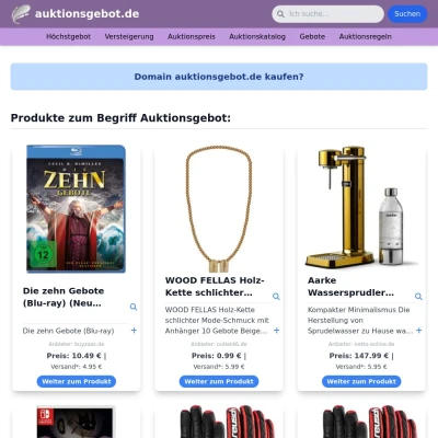 Screenshot auktionsgebot.de