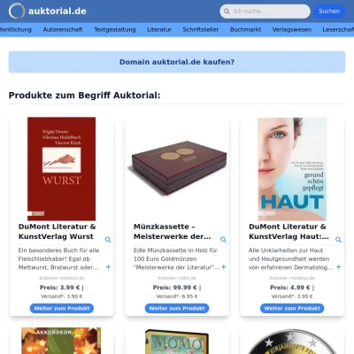 Screenshot auktorial.de