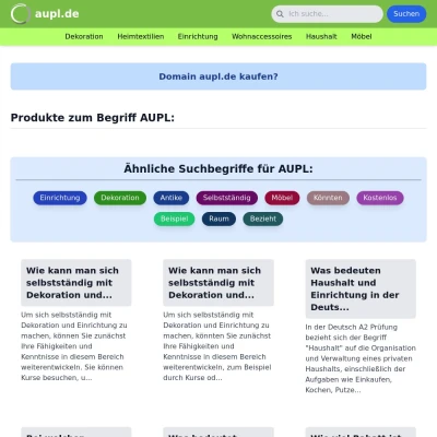 Screenshot aupl.de