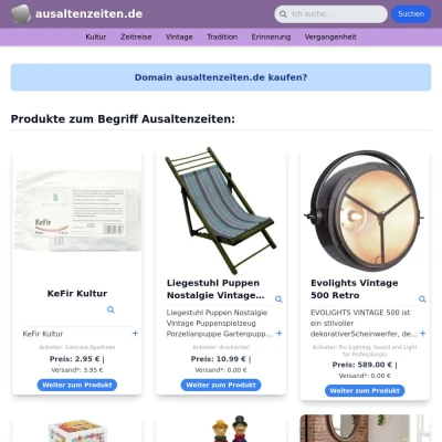 Screenshot ausaltenzeiten.de