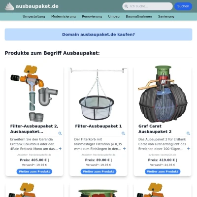 Screenshot ausbaupaket.de