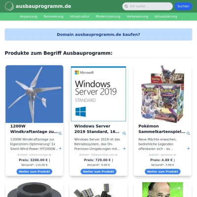 Screenshot ausbauprogramm.de