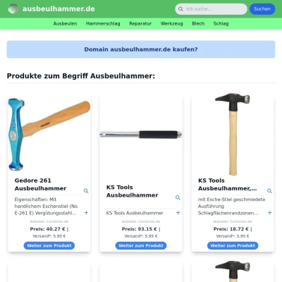 Screenshot ausbeulhammer.de