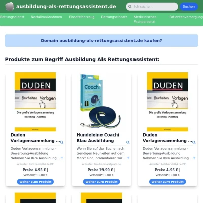 Screenshot ausbildung-als-rettungsassistent.de