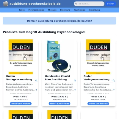 Screenshot ausbildung-psychoonkologie.de