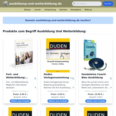 Screenshot ausbildung-und-weiterbildung.de