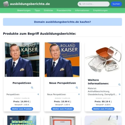 Screenshot ausbildungsberichte.de