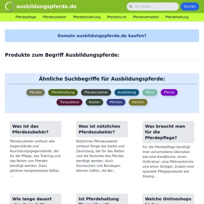 Screenshot ausbildungspferde.de