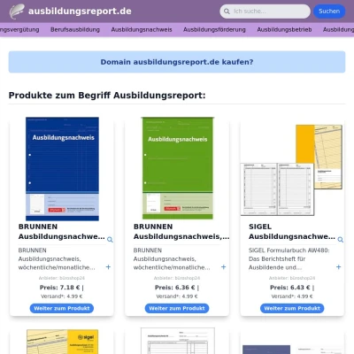 Screenshot ausbildungsreport.de