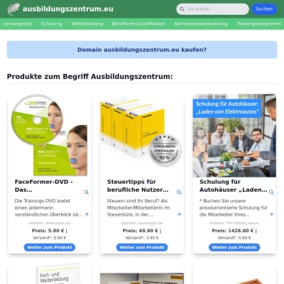 Screenshot ausbildungszentrum.eu