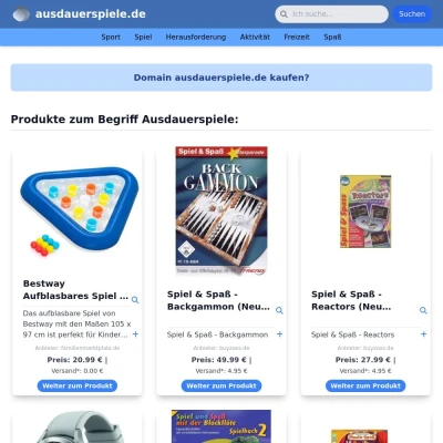 Screenshot ausdauerspiele.de