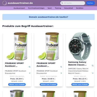Screenshot ausdauertrainer.de