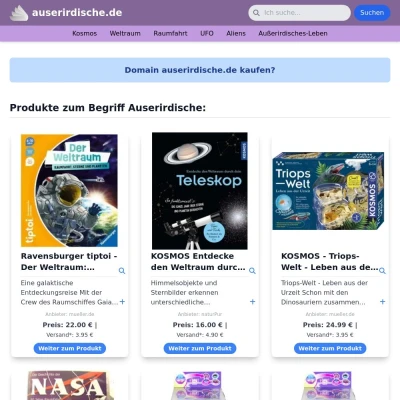 Screenshot auserirdische.de