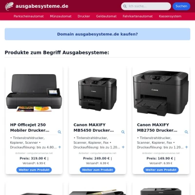 Screenshot ausgabesysteme.de