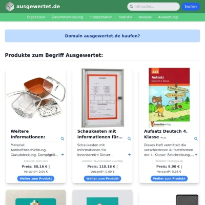 Screenshot ausgewertet.de