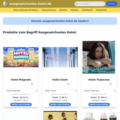 Screenshot ausgezeichnetes-hotel.de