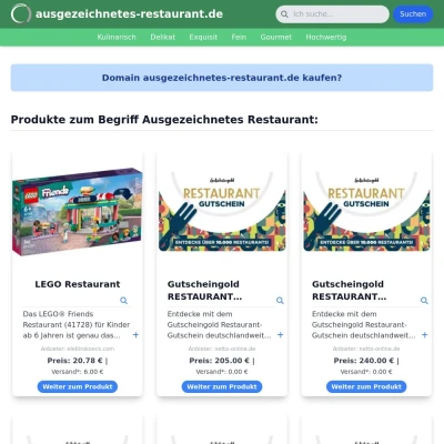 Screenshot ausgezeichnetes-restaurant.de