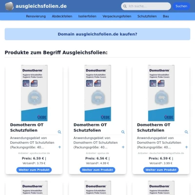 Screenshot ausgleichsfolien.de