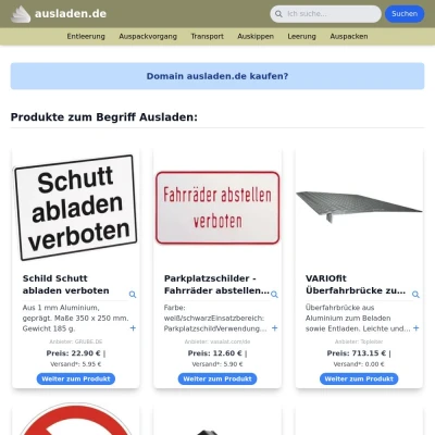 Screenshot ausladen.de