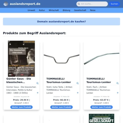 Screenshot auslandsreport.de