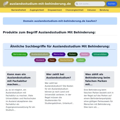 Screenshot auslandsstudium-mit-behinderung.de