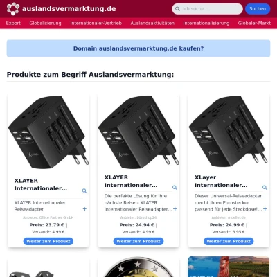 Screenshot auslandsvermarktung.de