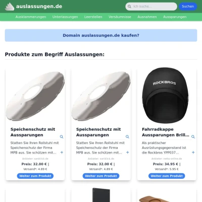 Screenshot auslassungen.de