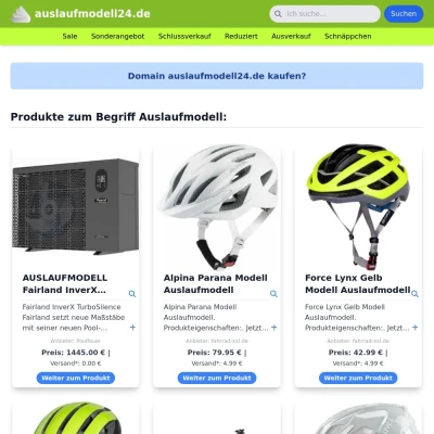Screenshot auslaufmodell24.de