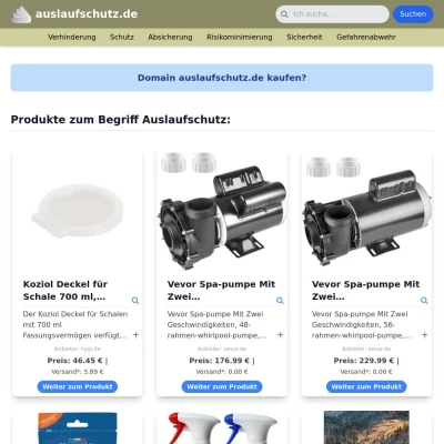 Screenshot auslaufschutz.de