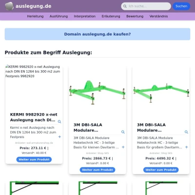 Screenshot auslegung.de