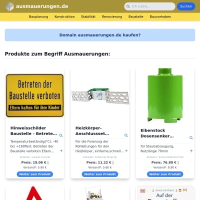 Screenshot ausmauerungen.de