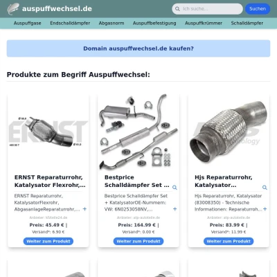 Screenshot auspuffwechsel.de