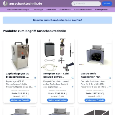 Screenshot ausschanktechnik.de