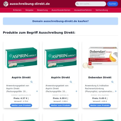 Screenshot ausschreibung-direkt.de