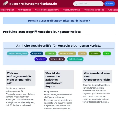 Screenshot ausschreibungsmarktplatz.de